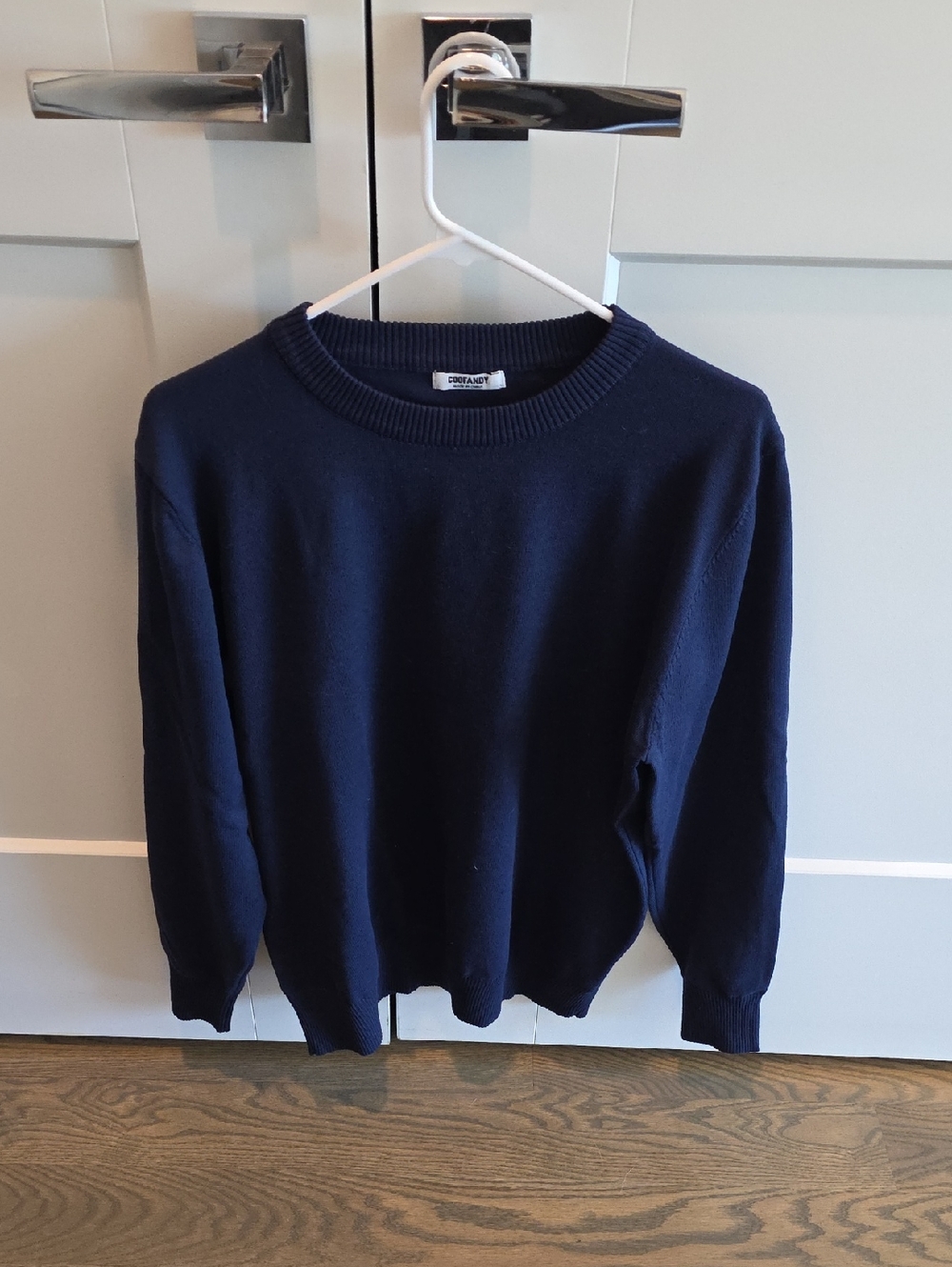 Coofandy Classic Men's Navy Crewneck Sweater